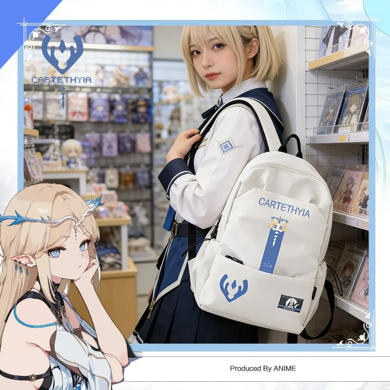 Laptop Original Accessories - Wuthering Waves Cartethyia Backpack Students Cute