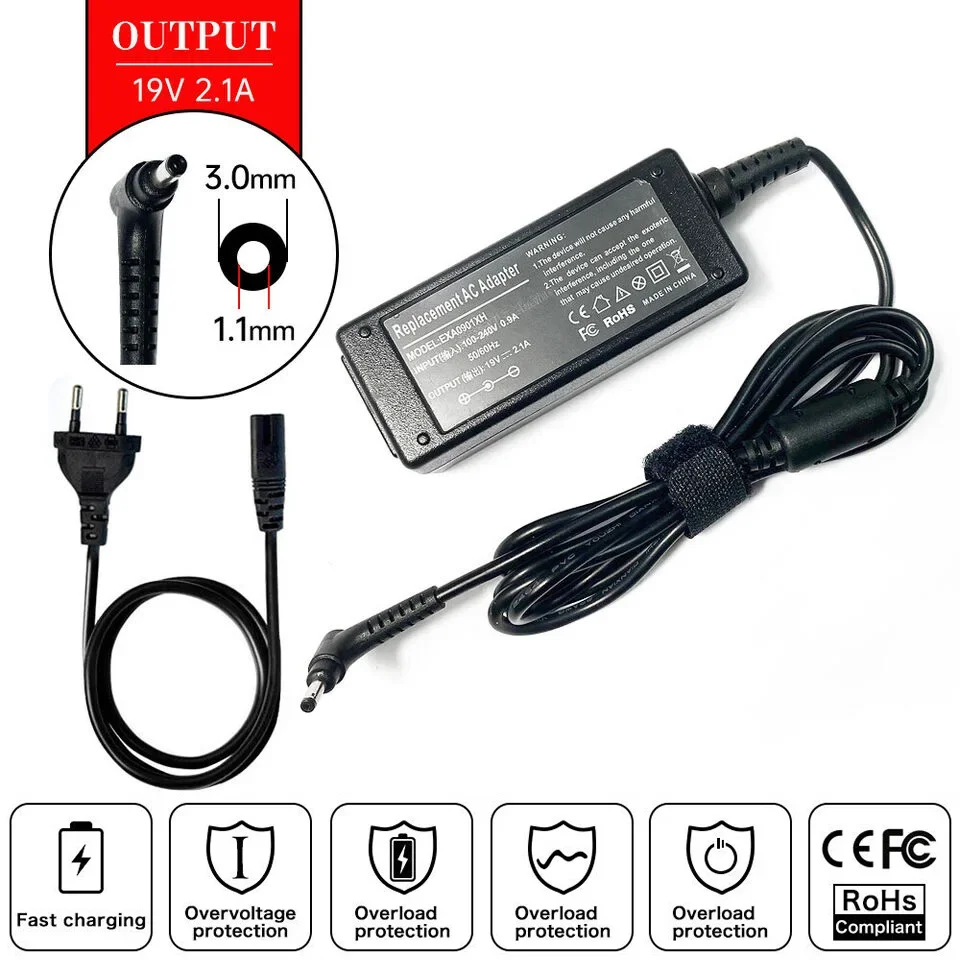 19V 2.1A 40W Laptop Ac Adapter - Laptop Accessories Shop บทวิจารณ์และราคา