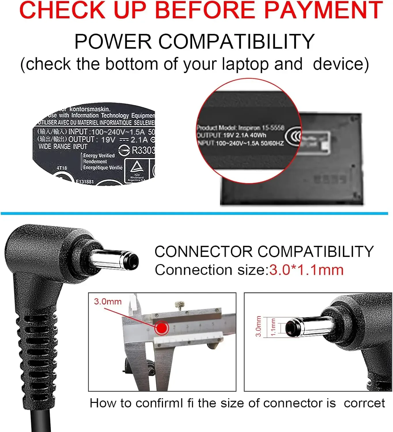 19V 2.1A 40W Laptop Ac Adapter - Laptop Accessories Shop บทวิจารณ์และราคา