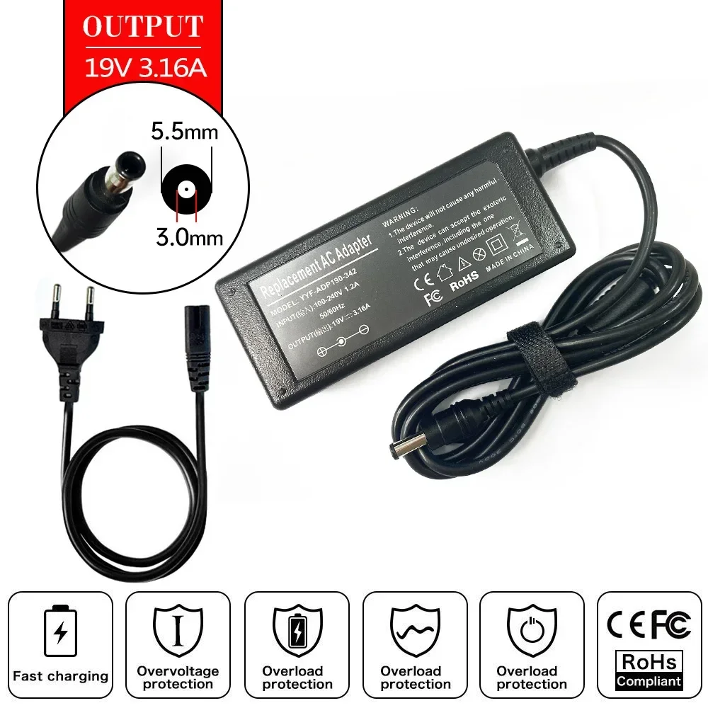 19V 3.15A/3.16A 60W Laptop Ac  - Laptop Accessories Shop บทวิจารณ์และราคา