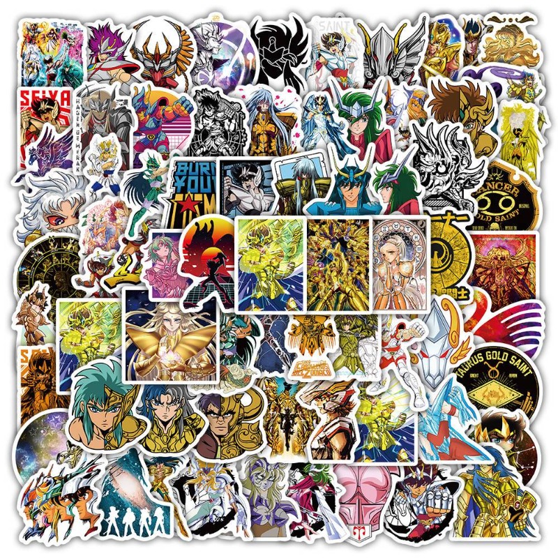 101Pcs Saint Seiya Anime Stick - Laptop Original Accessories บทวิจารณ์และราคา