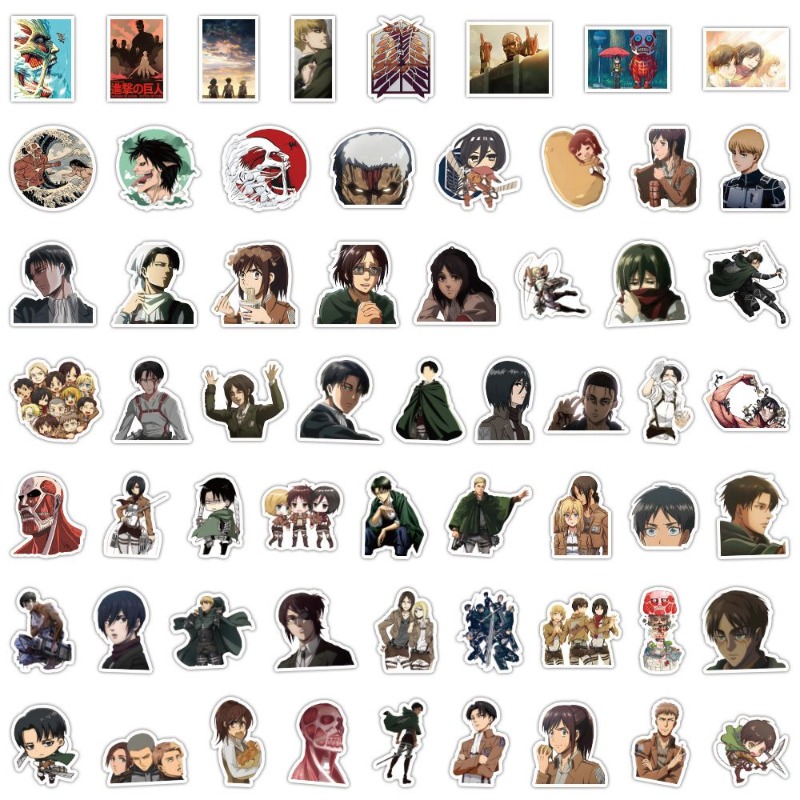 60Pcs Attack on Titan Anime St - Laptop Original Accessories บทวิจารณ์และราคา
