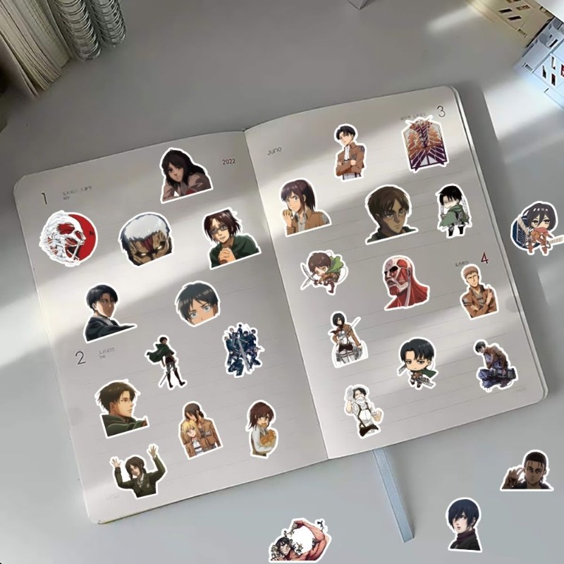 60Pcs Attack on Titan Anime St - Laptop Original Accessories บทวิจารณ์และราคา