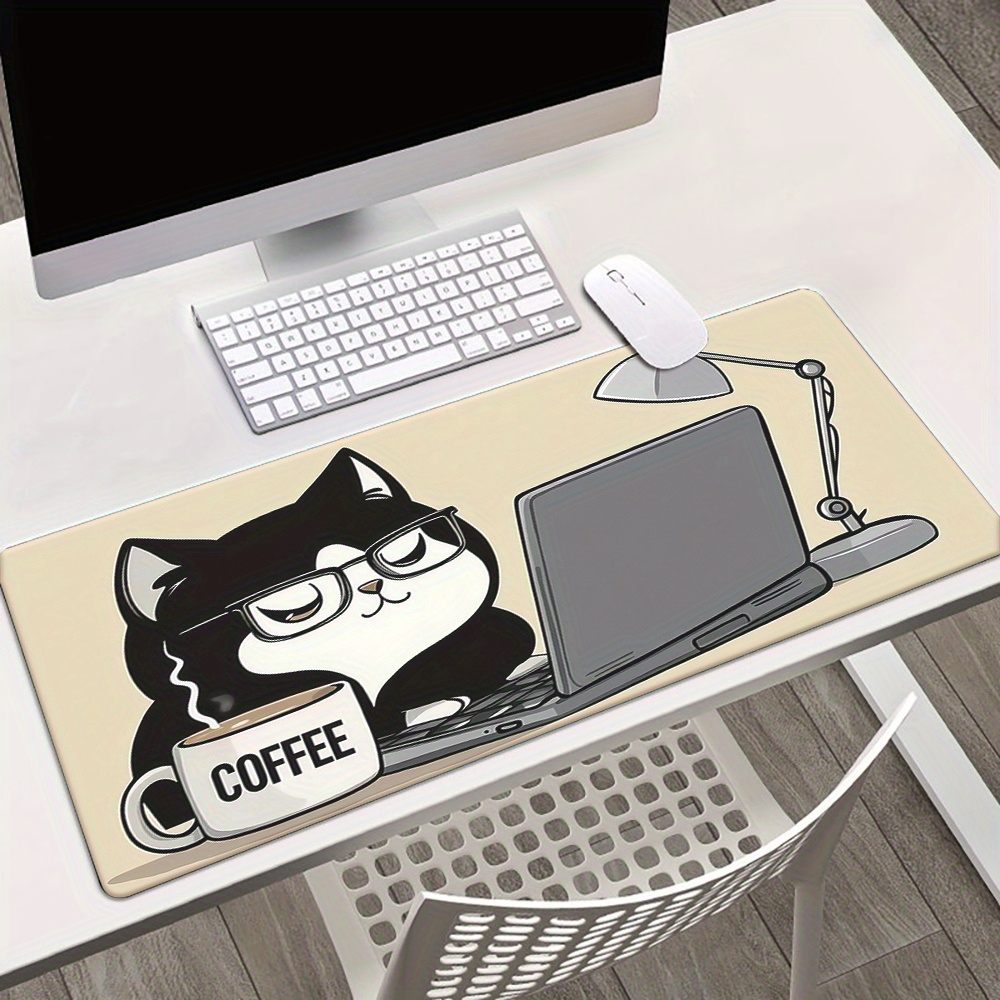 Cute Coffee Cat Working On Lap - Laptop Accessories Officeworks บทวิจารณ์และราคา