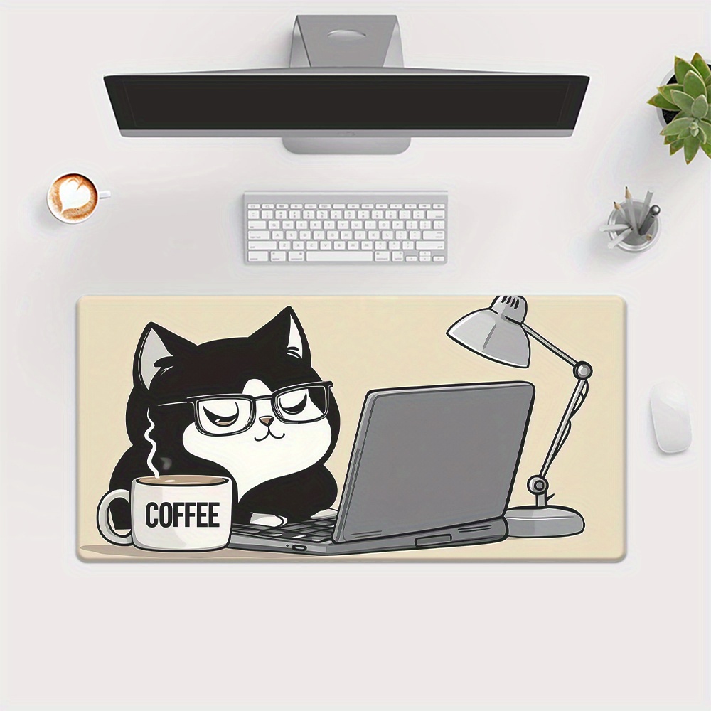 Cute Coffee Cat Working On Lap - Laptop Accessories Officeworks บทวิจารณ์และราคา