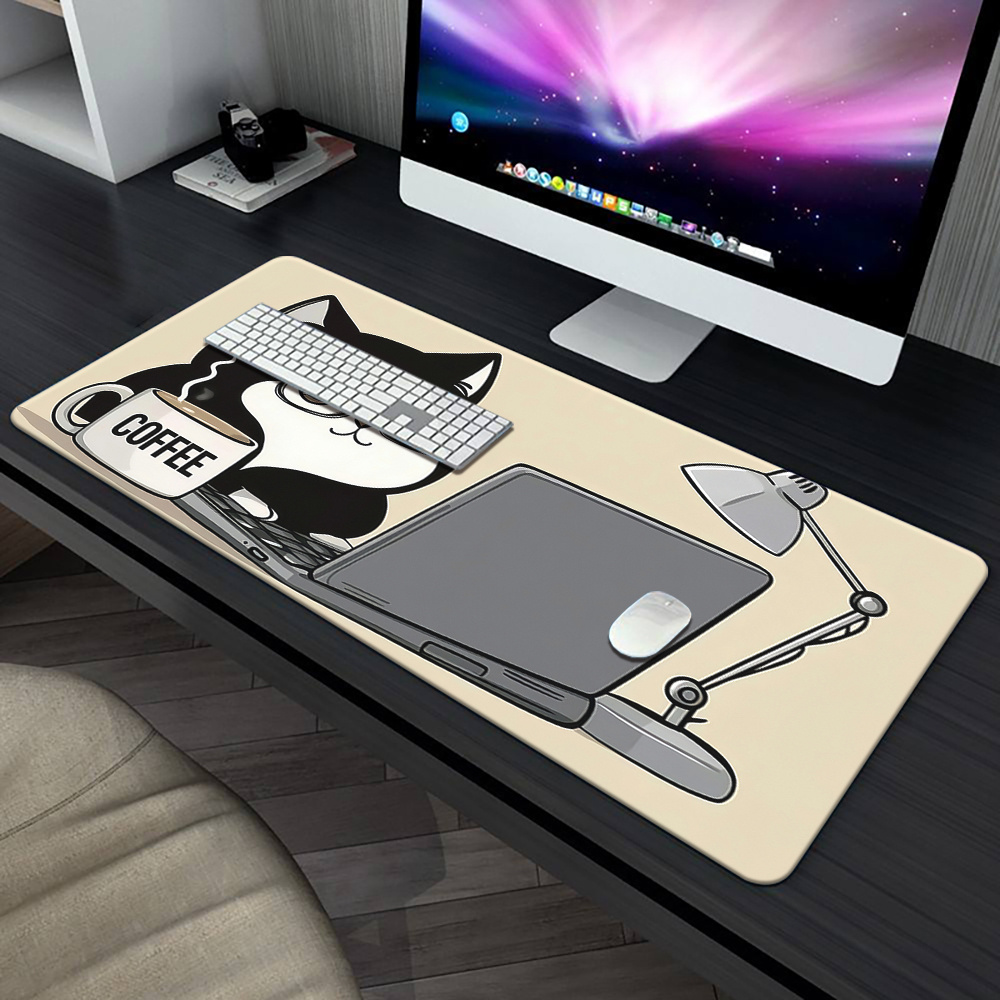 Cute Coffee Cat Working On Lap - Laptop Accessories Officeworks บทวิจารณ์และราคา