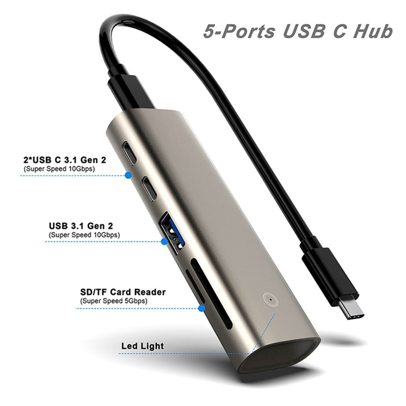 USB Hub USB-A(Gen2)+2xUSB-C(Ge - Laptop Original Accessories บทวิจารณ์และราคา